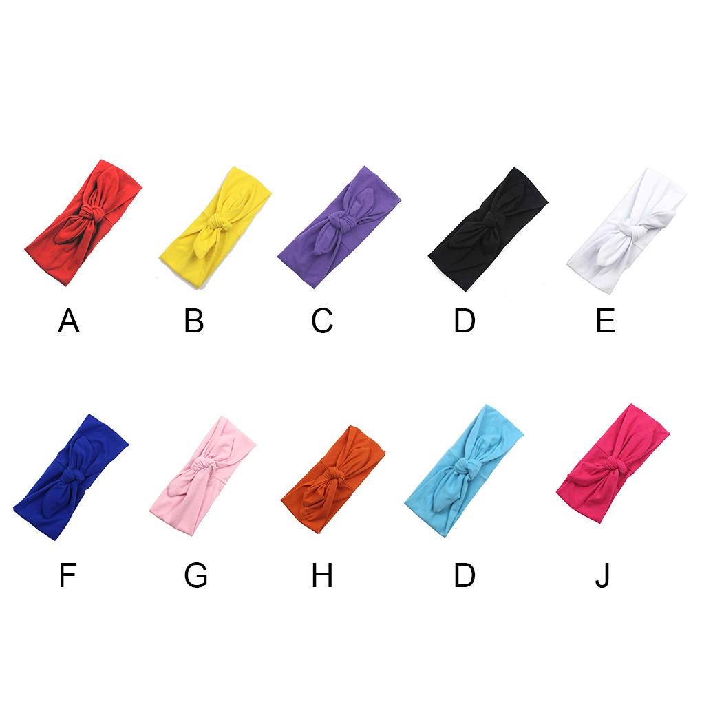 Headband Solid Bow Knot Softness Knotted Ears Ornaments Elastic Styling Hair Accessories Headwear for Makeup Yoga Gym Running