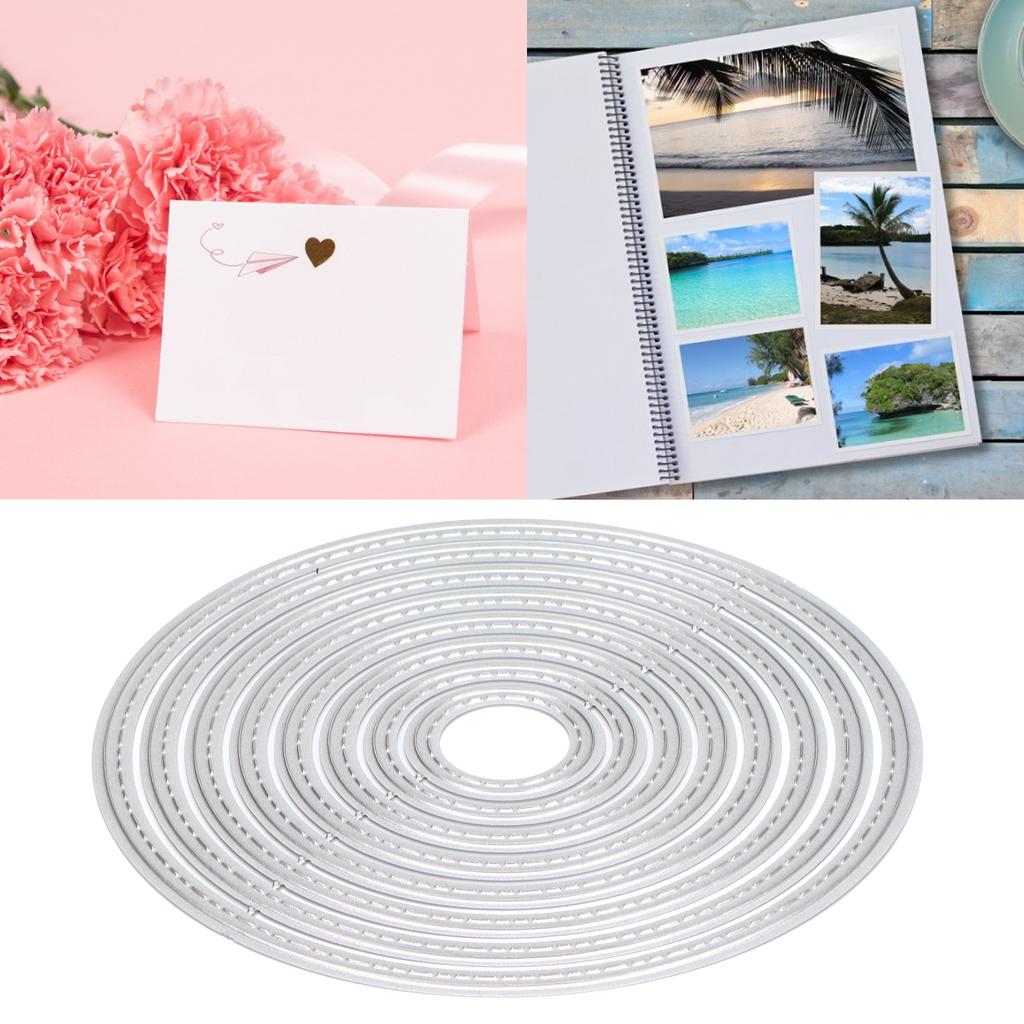 Metal Cutting Die Oval Etched Dies Decorative Emboss Stencil for  Crafts Album Paper Card Wedding