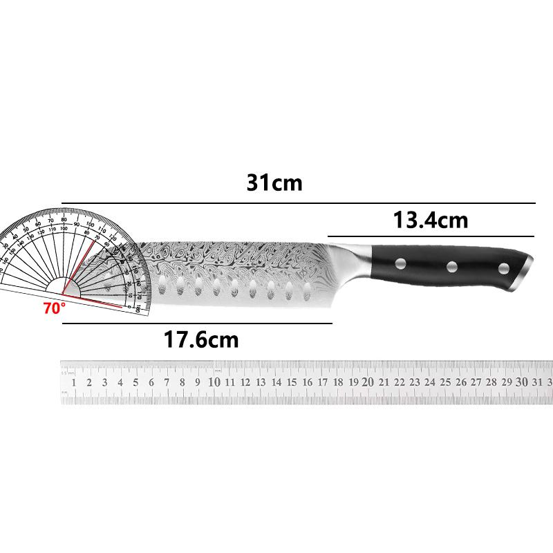 7-inch Santoku Knife With Laser-pattern Blade Chef Knife Japanese Chef Knife Home Cooking Tools Kitchen Knife Fruit Paring