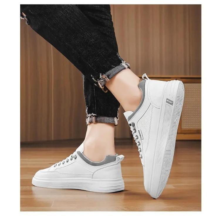 Men's Shoes New Spring Men's Breathable White Shoes, Sports and Leisure Board Shoes, Ins Trendy Shoes, Student Shoes