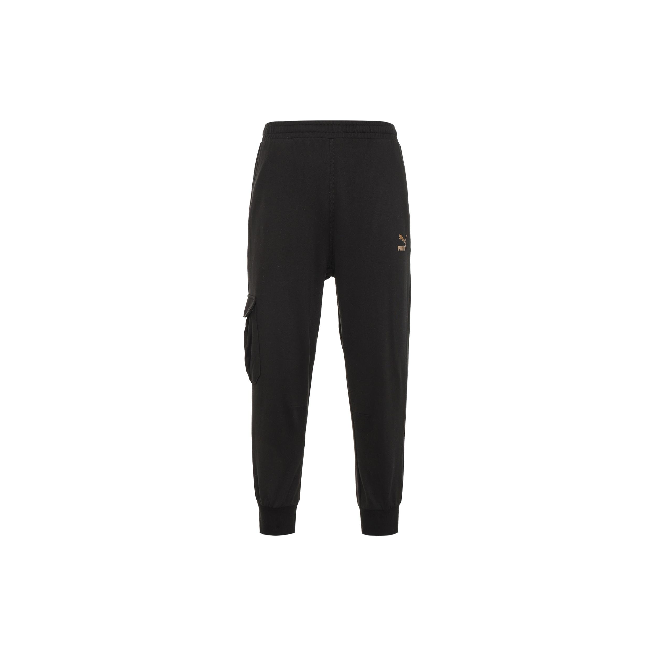 PUMA Essential Minimal Gold Cargo Pants  Black  Men s 535225-01 L