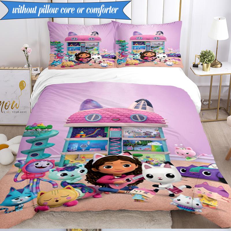 Rainbow Friends Dollhouse 3pcs K-pop Music Group Bedding set,Ideal for Bedroom, Dormitory,Including Duvet Cover And 2pcs Pillowcases,Fan Gifts