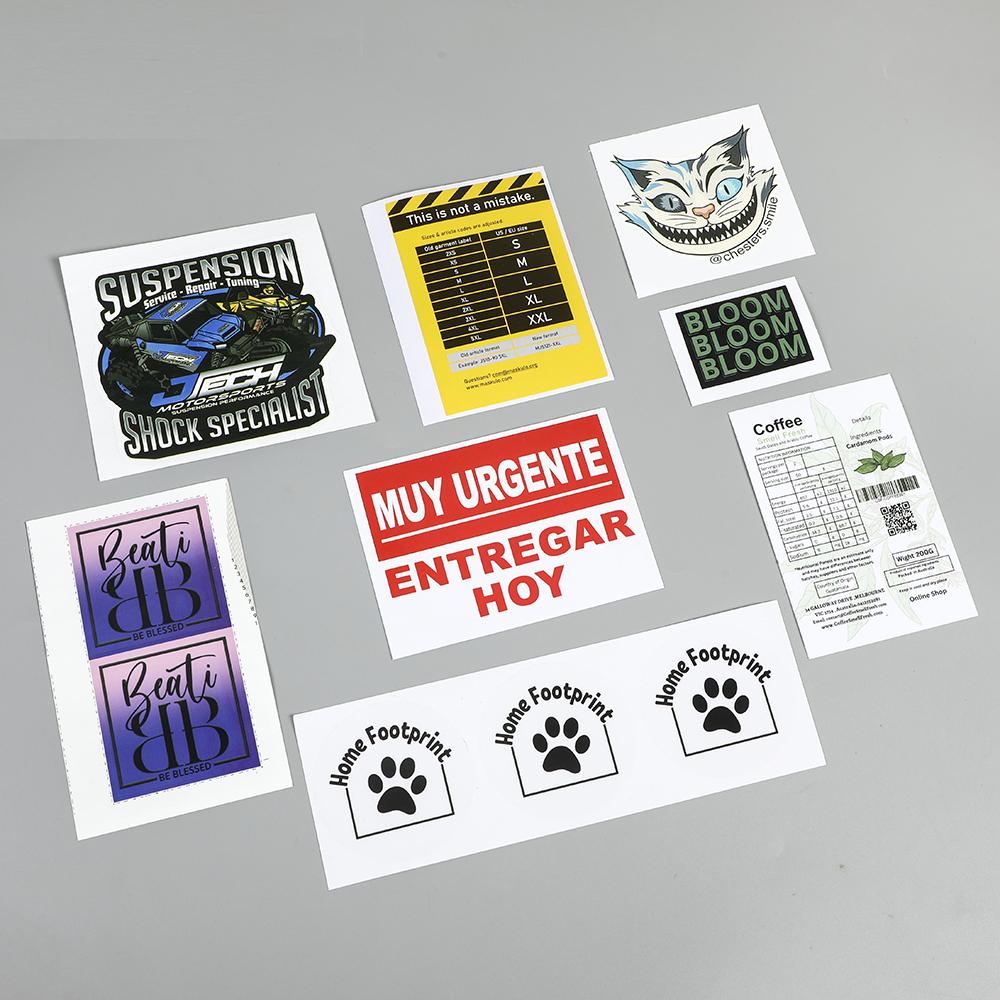 Wholesale High Visibility Varisized Clear Label Logo Vinyl Stickers 1