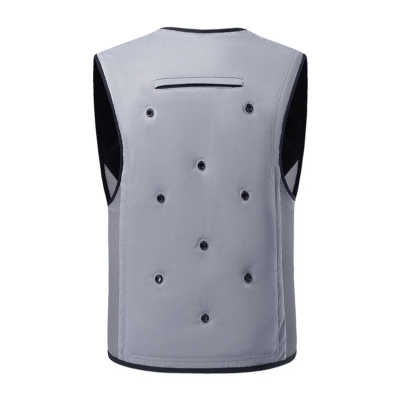 Sommerkühlweste zur Hitzschlagprävention im Freien: Wasserkühlung, Verdunstungskühlung für Fahrten oder Bauarbeiten