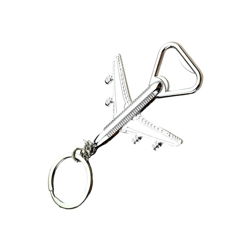 Unique Airplanes Design Keychain With Bottle Opener Function Sturdy Metal Construction Perfect Gift For Outdoor Adventures Daily Use