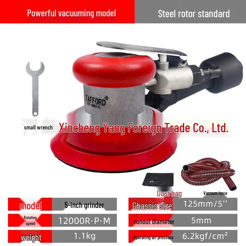 Tafde 5" Pneumatic Sander/Polisher Vacuum Woodworking Machine for Sanding, Waxing, Grinding, and Dry Grinding.