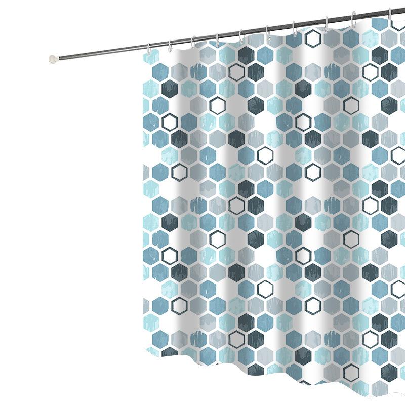 Bathroom Thickened Waterproof Curtain Mildew Proof Shower Curtain Shower Partition Curtain Shower Curtain Bathroom Curtain Free Perforation
