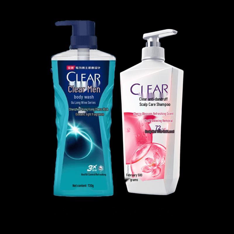 Набор: Гель для душа Clear Men Глубоководное приключение и Шампунь Clear Sakura против перхоти