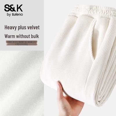 Baleno S&K Women's Fleece-Lined Corduroy Straight-Leg Pants