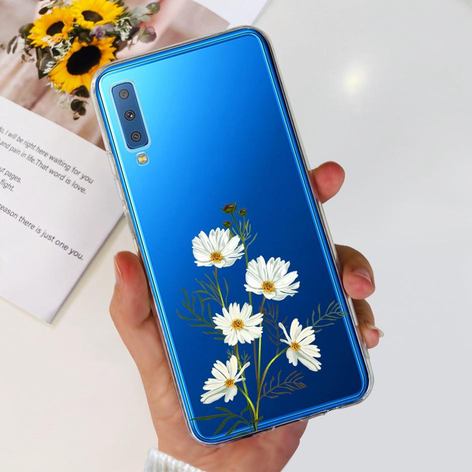 Silicone Cover For Samsung Galaxy A7 2018 Case A750 A750F Case Clear TPU Fashion Phone Case For Samsung A 7 2018 SM-A750F Fundas