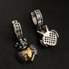 2023 New Arrival Romantic Love Heart Crown Wing Retro  Silver Needle Female Tassels Stud Earrings  No Allergic