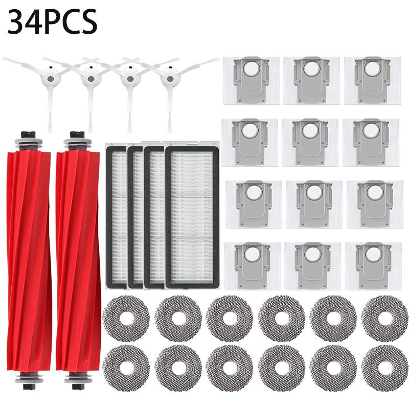 For Roborock Q Revo MaxV/Q Revo S/Q Revo Pro Robot Vacuums Cleaner Accessory Dust Bag Main Side Brush  Filter Mop Cloths Spare