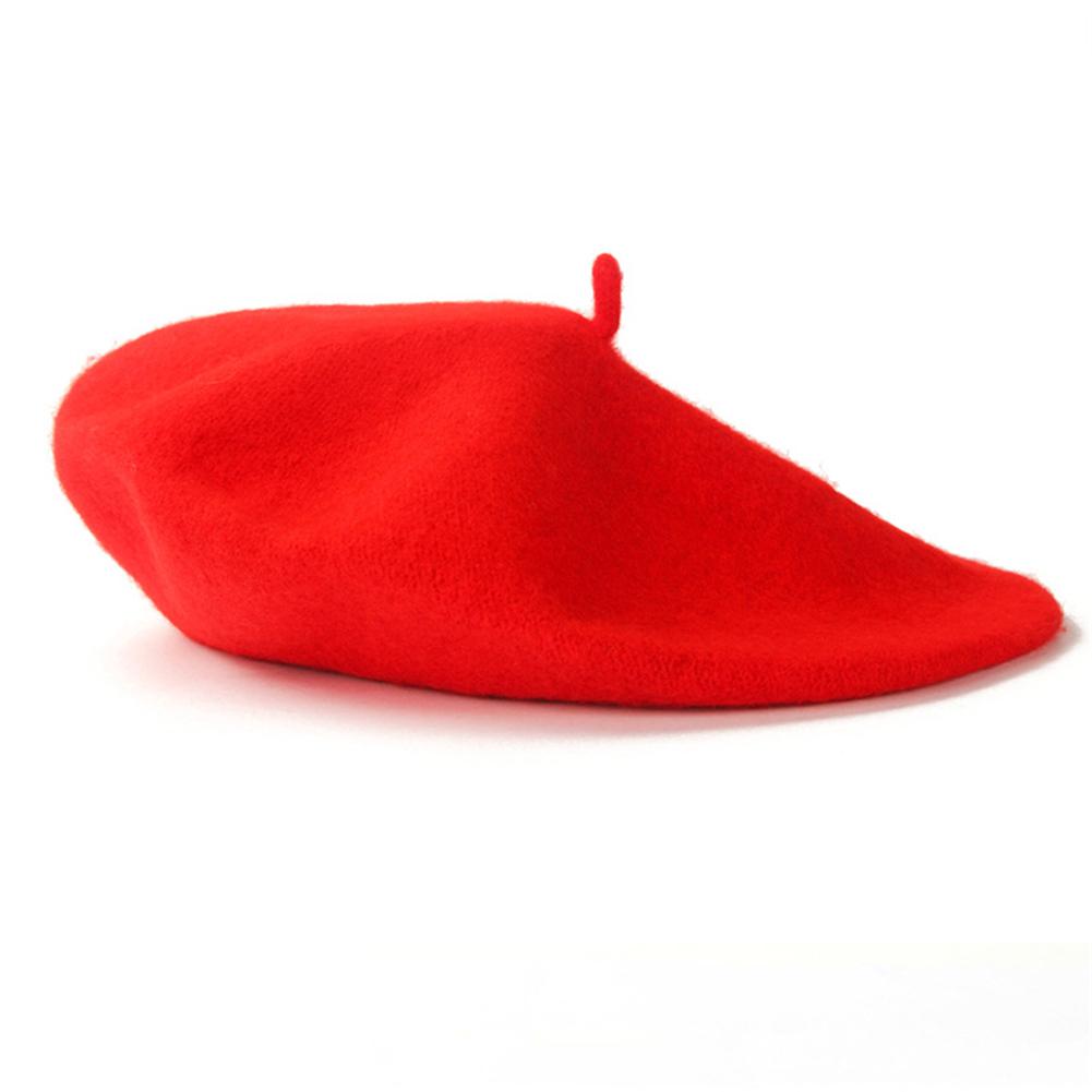 Women Wool Berets French Artist Style Spring Autumn Beanie Hat Retro Plain Beret Solid All Matched Caps Elegant Lady Street Caps