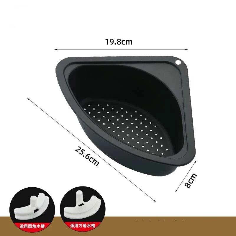 

Угловая раковина из нержавеющей стали, сливная стойка, держатель для крана, сито, дуршлаги для пищевого мусора, сливная полка для хранения, кухонный органайзер чёрный