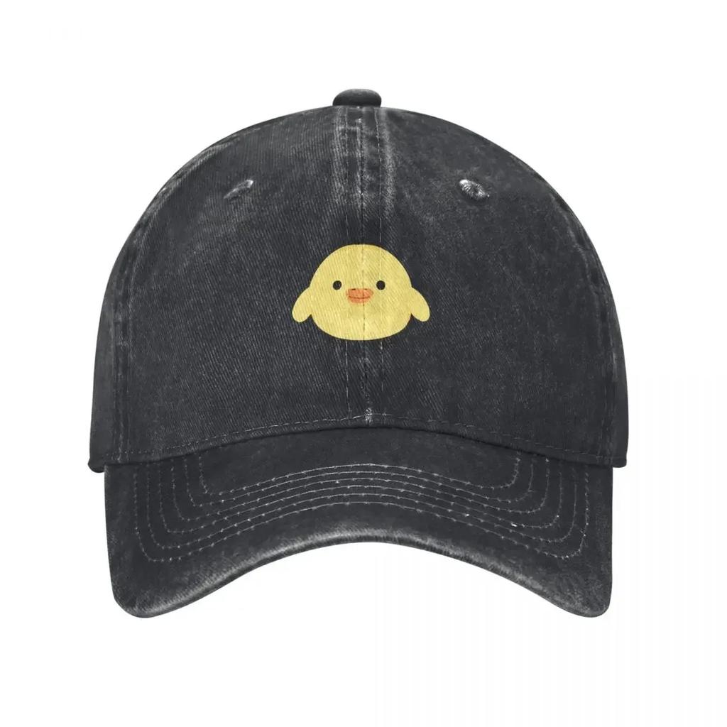 Kiiroitori Duck Plushie Sticker Baseball Cap Sun Hat For Children Luxury Man Cap Streetwear Golf Wear Men Women's