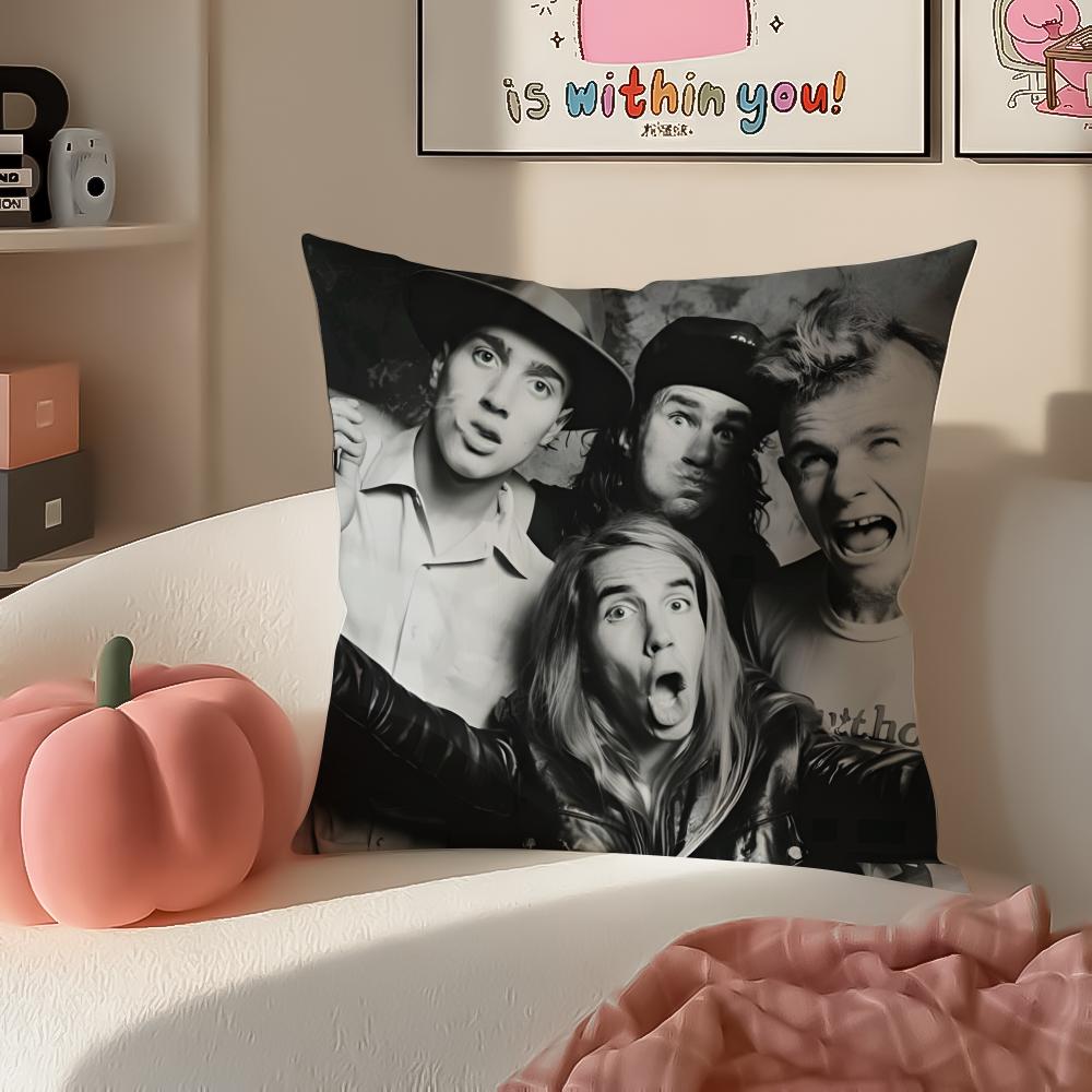 Energetic American Band RRed Hot Chili Peppers Cushion Cover Pillowcase Short Plush Invisible Zipper Room Sofa Cushion Cover
