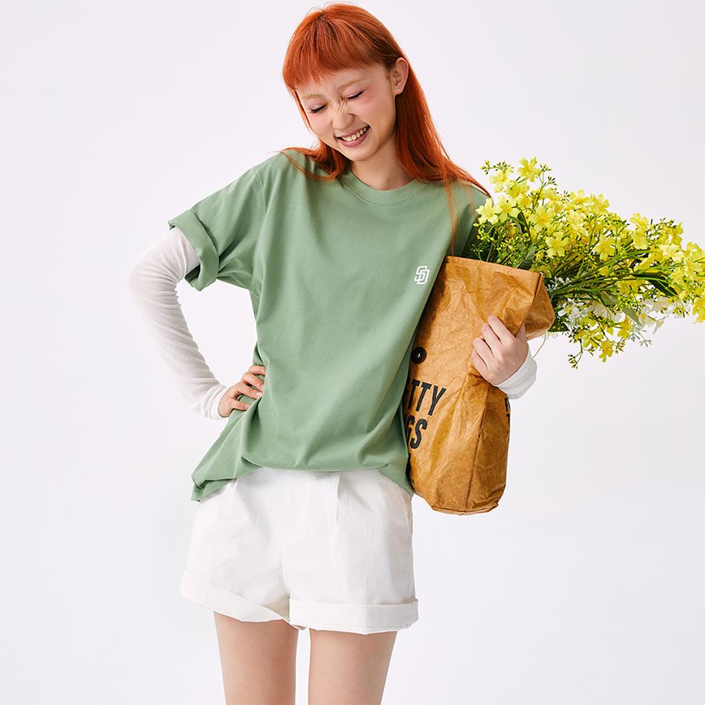 New MLB Basic Collection San Diego Padres SS25 T Shirt Unisex Green 3ATSB0253-13KAM