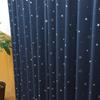 Interior Compo Blackout Grade 100cm Wide x 135cm Set of Star Pattern Curtains, 1, Long, 2,
