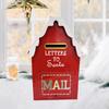 Christmas Mailbox for Letters To Santa 6.3x10.2 Inches Accessory Decorative Box Rustic , Red House
