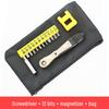 Compact 36-Tooth Ratchet Screwdriver for Tight Spaces with L-Shaped Bent Wrench
