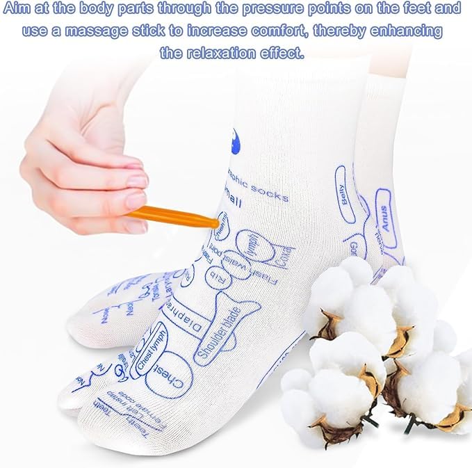 Whixant Reflexology Socks with Massage Tools, Serenity Steps Reflexology Socks Set, Acupressure Reflexology Socks Tools Set, Acupressure Foot Mas