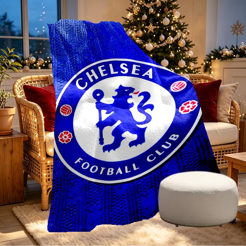 Chelsea F.C Print Blanket - Soft & Comfortable, for Bedroom, Travel, Sofa, Home Decoration - Birthday Christmas Gift for Friend