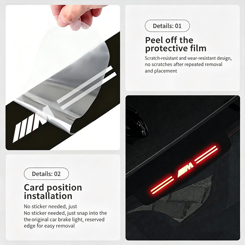 1Pcs Custom Car Decor Rear High Stop Lamp Sticker For BMW G80 G06 G07 G42 G14 G15 G16 F82 F20 F21 F83 M2 M3 M4 M5 M8 F95 F96 E90