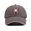 Top Water Washed Old Printed Baseball Cap Adult Versatile Hot Selling Spider Printed Water Washed Old Soft Top Sunshade Baseba