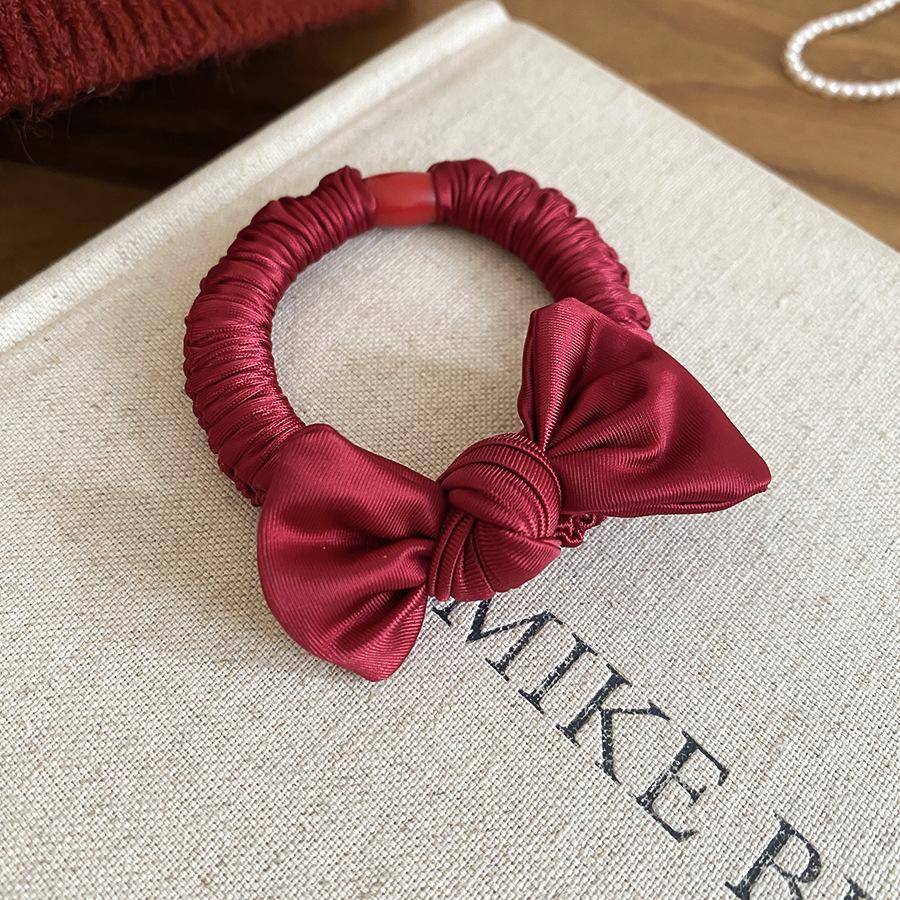 Bandeau élastique plissé en satin, tempérament élégant et doux, corde à cheveux queue de cheval, bandeau pour femmes
