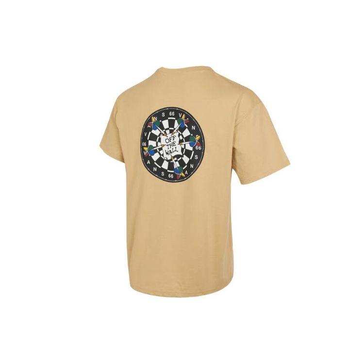 Vans Letter Pattern Printed Round Neck Sports Comfortable Casual Loose Short Sleeve Drop Shoulder T-Shirt Men T-Shirts Khaki VN0008Z9YUU