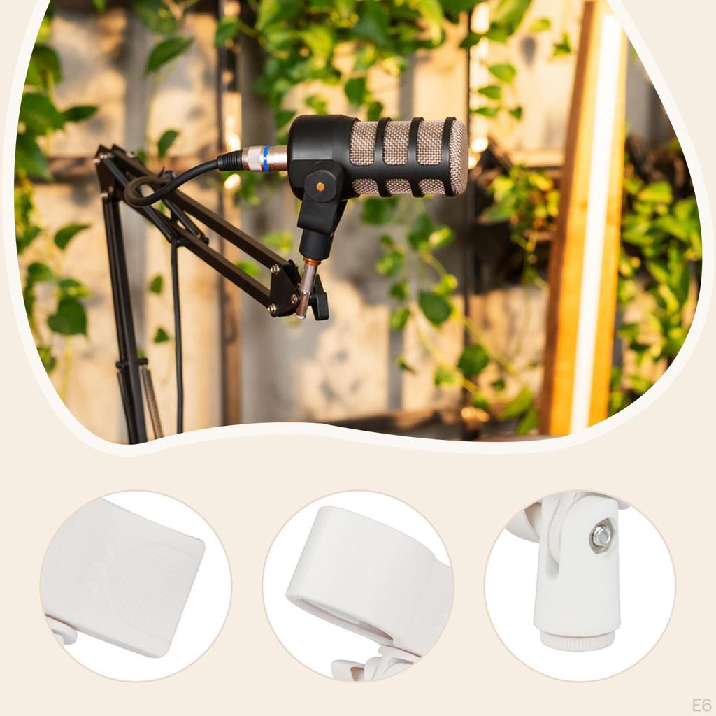 2 Microphone Holder Clips for Mounting, Adjustable Knob Included