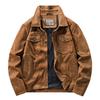 Men's Retro Hong Kong Style Suede Jacket - Spring/Autumn Workwear Lapel (22076)