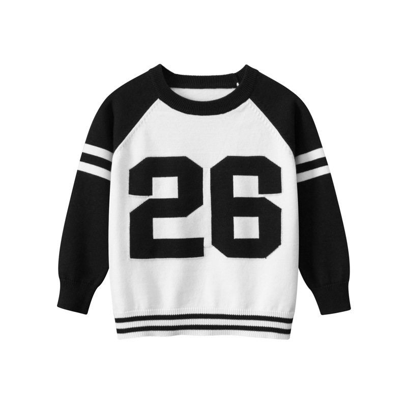 27Kids Brand Spring and Autumn Sweater Pure Cotton Children s Clothing Beige 90