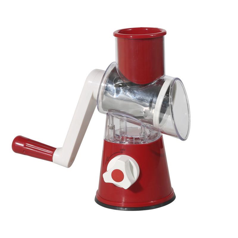 Multi-function Drum Vegetable Cutter Hand-operated Potato Slice Chopper Pressed Vegetable Grinder Peeled Garlic Chopper