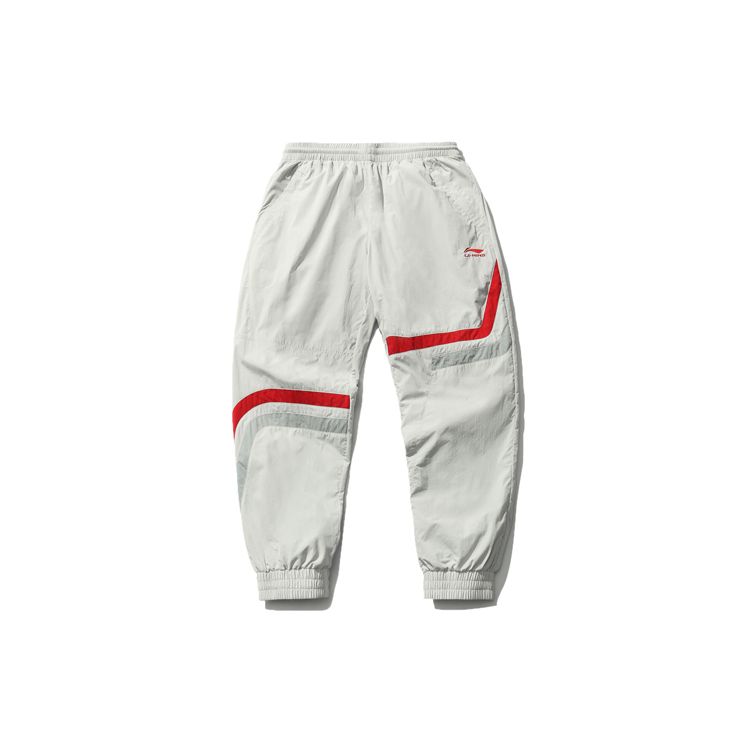 

Li Ning Серия спортивной моды Цветной блок Свободный крой Брюки-джоггеры Мужские Низ Белый AYKR261-4 M