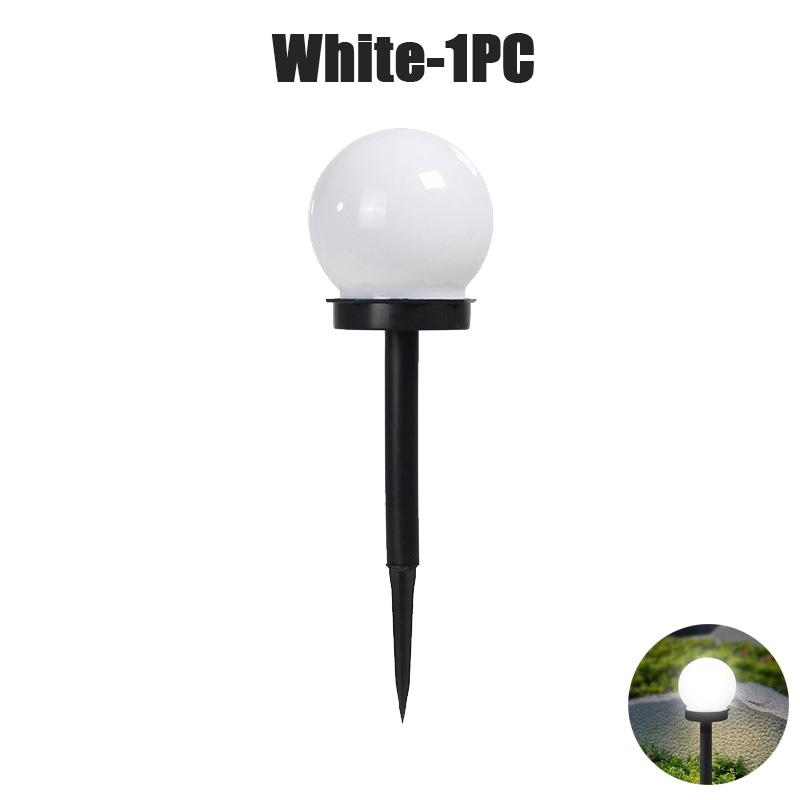 Solar LED Bulb Light Three-color Energy Saving Waterproof Simple Atmospheric Lighting Outdoor Garden Lawn Street Garden Lights