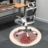 1pc Heartprint Fingerprint Office Round Area Rug,  Mat Suitable For Office, Under Office Chairs Bedroom Living Room Home Decor, Room Deco