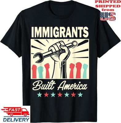 Retro Immigrant Legacy USA - Immigrants Built America T-Shirt , Unisex Tee Unisex T-Shirt