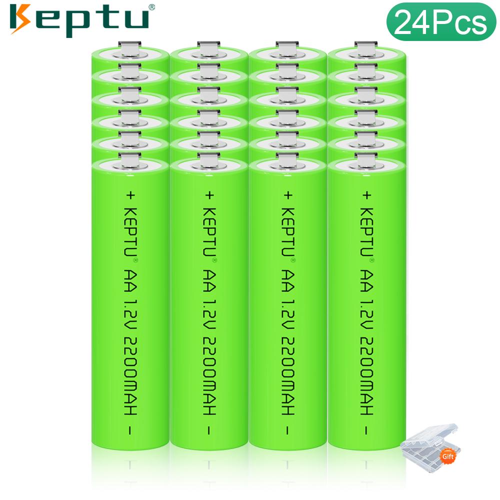 AA Rechargeable Battery 1.2V Ni-MH 2200mAh with Welding Tabs, for Electric Shavers & Toothbrushes