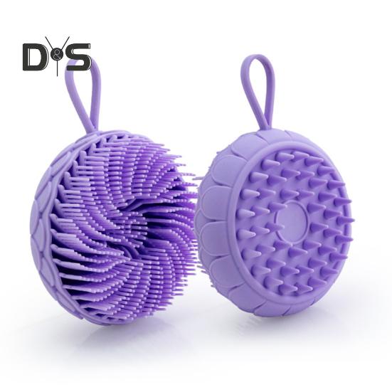 Silikon-Badebürste, doppelseitig, weiche Borsten, tiefenreinigende Duschbürste, multifunktionales Duschwerkzeug