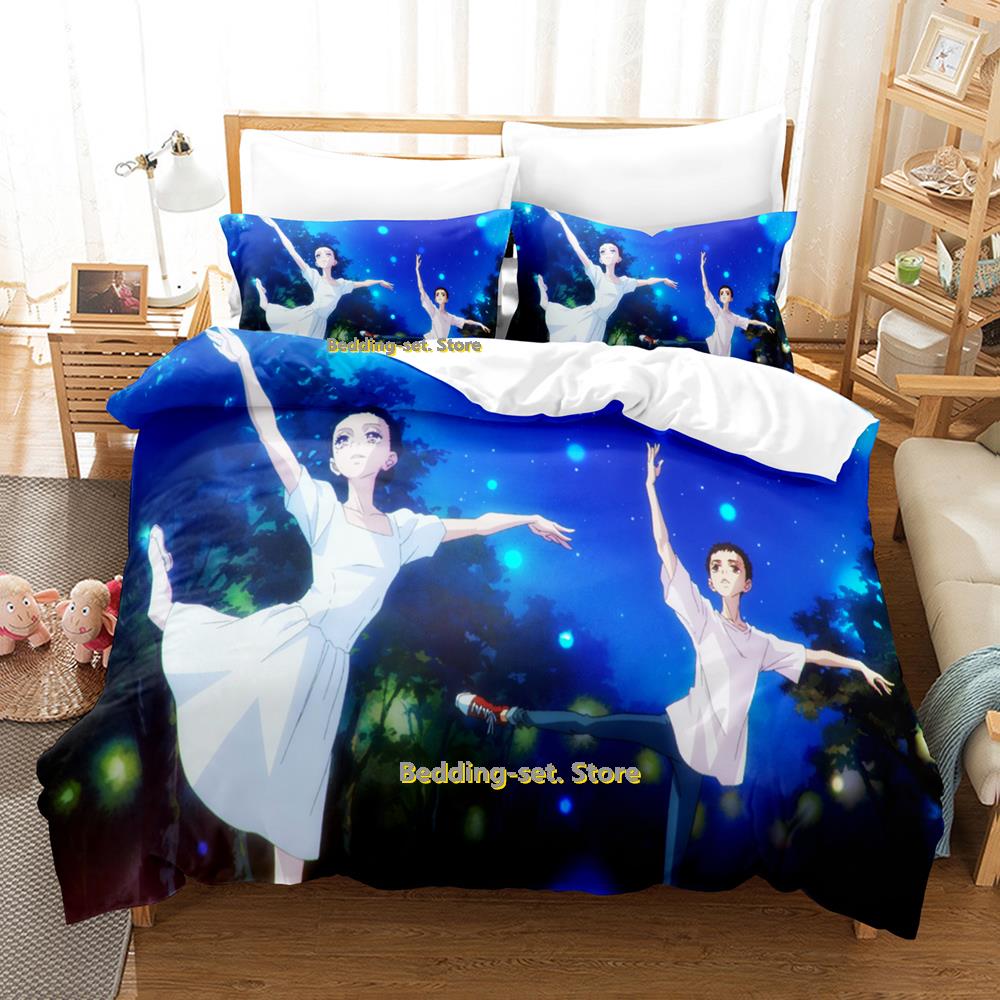 Comforter Dance Dance Danseur Bedding Set Cartoon Anime Three-Piece Set Adult Kid Bedroom Three-Piece Suits 3D Kawaii Juego De Ropa D