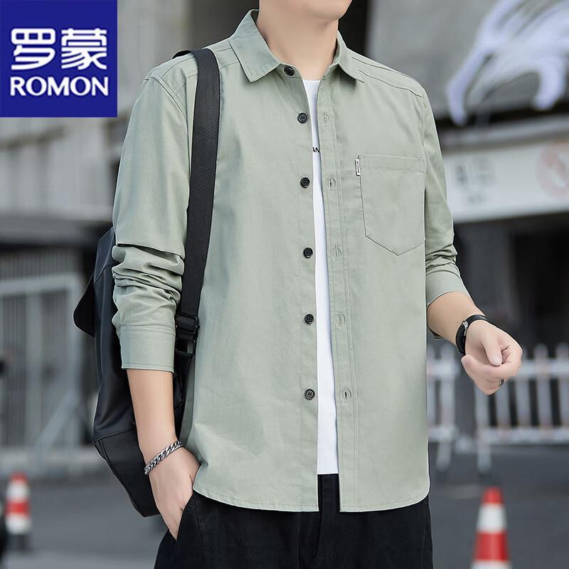 

ROMON Men s Lightweight Spring/Autumn Long Sleeve Work Shirt 2XL