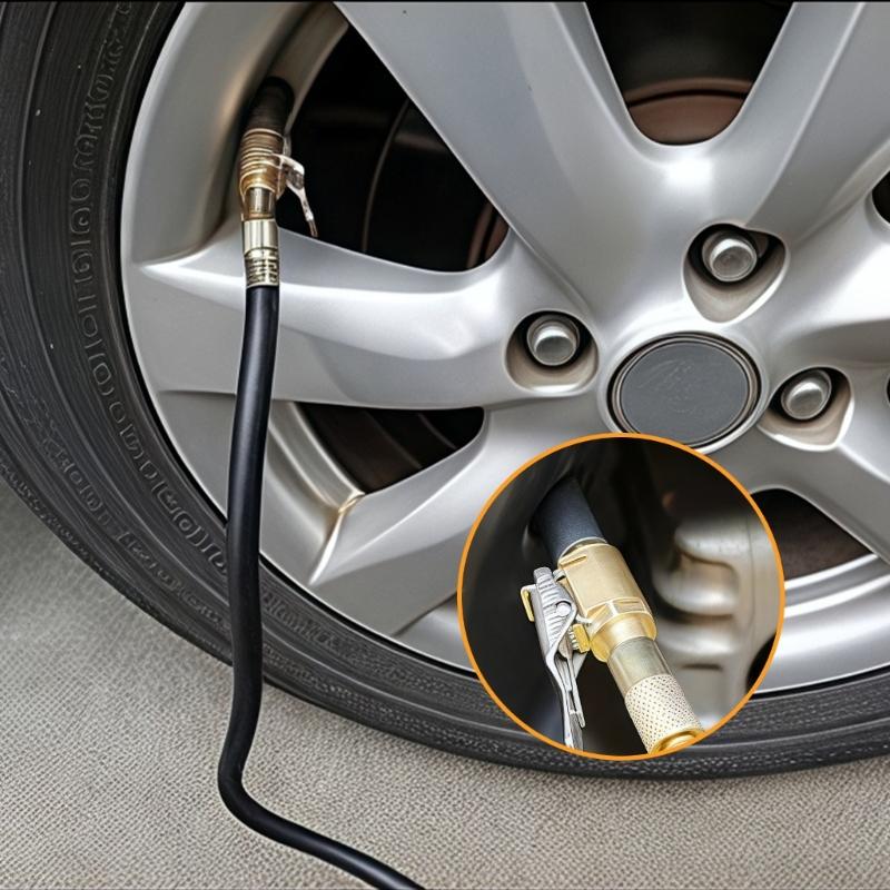 Universelles Pumpenadapter-Set Messing-Verriegelungs-Reifenfüller-Düsennadel-Adapter Reifenluft-Chuck-Clip-Adapter Einfach zu installieren
