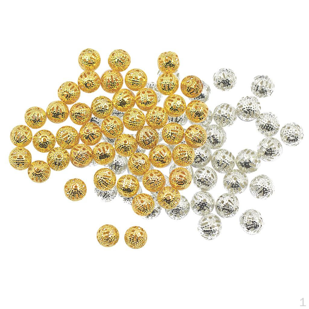 

200 шт. Ажурные полые бусины-разделители для изготовления украшений своими руками, шармы 8 мм