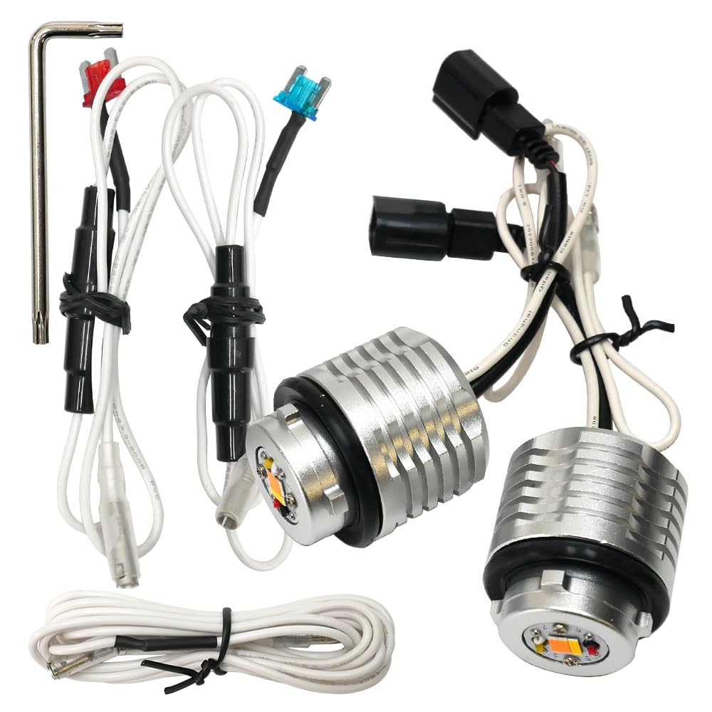 

Voxy 90 Series LED Turn Signal White x Turn Signals with Daytime Running 90 Turn Daytime Running Position Lights Bulbs, Two-Color Multicolor, Amber,