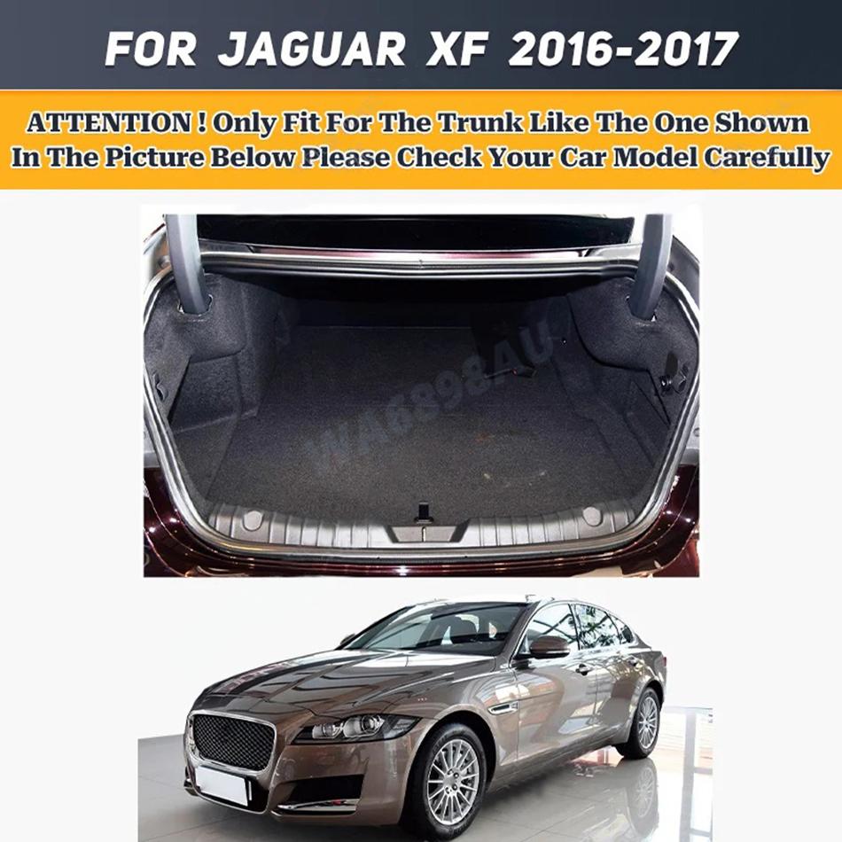 Custom High Quality Car Trunk Mat For Jaguar XF Sedan 2016 2017 Interior Accessories Luxury Leather Carpet