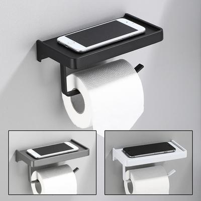 Suport Negru pentru Hârtie Aluminiu Gri Suport pentru Rola de Hârtie de Baie Suport pentru Telefon Cutie Suport pentru Șervețele Raft Suport pentru Hârtie Igienică Cutie pentru Șervețele