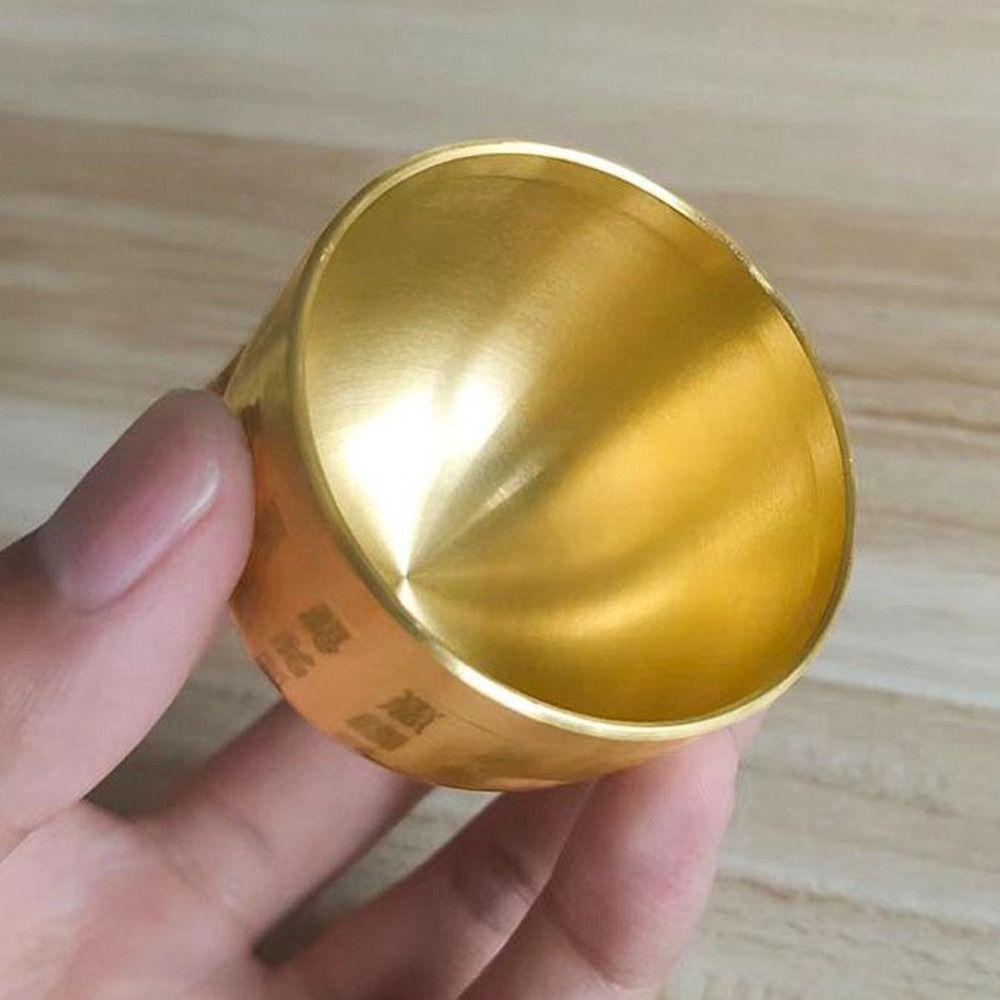 1Pcs Small Mini Pure Brass Cornucopia Wealth Attracting Baifu Jar Cup  Home Decoration Accessories