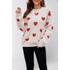 Winter new Valentine's Day love pullover women's knitted sweater women's large size loose sweater women