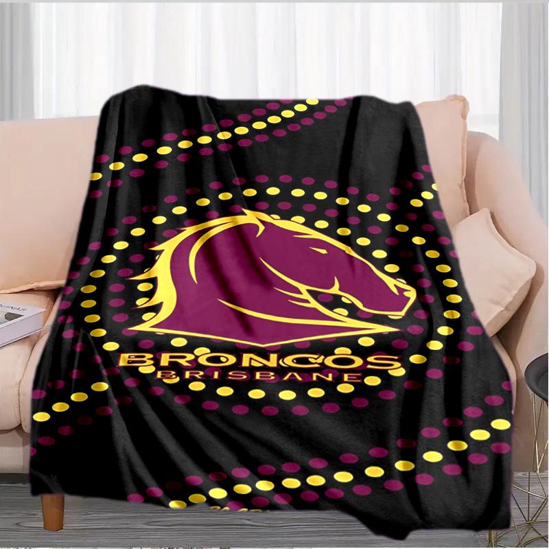 Brisbane Broncos Decke Geeignet für Sofas, Betten, Büros und Camping - Perfektes Geschenk für Halloween Weihnachten